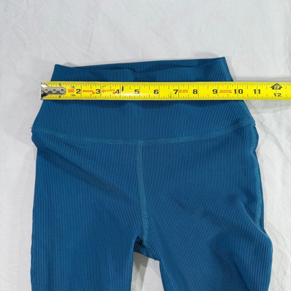 Five Dancewear Ribbed High Waisted Leggings Teal Blue‎ Youth XL YXL - Picture 4 of 8